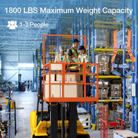 Garvee Forklift Safety Cage Heavy Duty Steel Man Basket Foldable Work Platform with Guardrails Safety Harness Wheels for Aerial Work