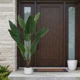 Garvee 4FT Artificial Banana Tree in Pot, Faux Bird of Paradise Plant, Indoor Tropical Decor, Green