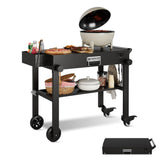 Garvee Grill Cart for Blackstone Griddle Foldable Stainless Steel Outdoor Portable Table with Wheels Fit 17 or 22 Inch