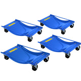 Garvee Car Dolly Set of 4 Heavy Duty Vehicle Dolly for Moving Car 24x15 Inches Steel Wheels - Blue