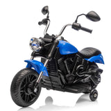 Garvee Ride - P Series: 12V Electric Motorcycle for Kids with Detachable Training Wheels, Soft Start, Reverse Function, Blue, Toddler Ride-On Toy - Blue