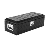 Garvee 30 Inch Truck Bed Tool Box Heavy Duty Aluminum Diamond Plate Waterproof Storage Chest with Lock for Trucks Trailers RVs - Black