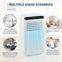 Garvee 8000 BTU Portable Air Conditioners Cool Up to 350 Sq.Ft,3 IN 1 Portable Ac Unit with Remote Control/LED Display/24Hrs Timer/Window Installation Kit & Low Noise for Home/Hotel/Office - Black Top