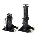 Garvee 22 Ton Jack Stands Heavy Duty Pin Type Car Jack Stand with Lock for Trucks Trailers Equipment Adjustable Height 13.8-19.7 Inches Black 1 Pair - Black & 2 Wheels & Second Lift