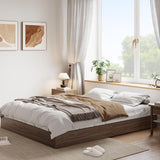 Garvee Twin Size Solid Wood Platform Bed Frame with Sturdy Wooden Slats, Floor-Standing, Modern Minimalist Design, Walnut Wood - Walnut Wood