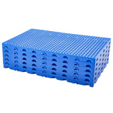 Garvee Heavy Duty Plastic Pallets 6-Pack Blue Polypropylene Nestable Stacking Pallets 100x60x5cm for Garage Warehouse Supermarket Industrial Use