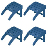 Garvee HDPE Adirondack Ottoman Footrest Weather Resistant Outdoor Footstool Porch Lawn Poolside Backyard 18x18.7x14.1 Inches - Navy Blue