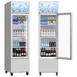 Garvee 6.1 Cu Ft Commercial Beverage Refrigerator, Single Glass Door, LED Light, Adjustable Shelves, Restaurant Use, White