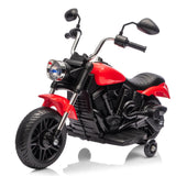 Garvee Ride - P Series: 12V Electric Motorcycle for Kids with Detachable Training Wheels, Soft Start, Reverse, Headlight, Horn, Music, Red, Toddler Ride-On Toy - Red