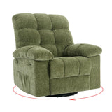 Garvee Rocking Recliner Chair 360° Swivel Upholstered Fabric Glider for Living Room Small Spaces Q235 Steel Frame Lazy Boy Recliner Sofa - Green