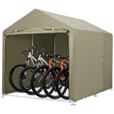 Garvee Bike Shed Durable Weatherproof Steel Frame Compact Outdoor Storage - Green