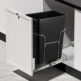 Garvee Pull Out Trash Can Under Cabinet Stainless Steel Slide Out Shelf for 35L Kitchen Sink Adjustable Space-Saving