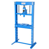 Garvee 12 Ton Hydraulic H-Frame Shop Press with Adjustable Table and Stamping Plates for Auto Repair Garage, Blue, Heavy-Duty, Versatile - Blue