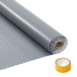 Garvee 7.5x20 FT Garage Floor Mat, 2.8mm Thickened Non-Slip PVC, Diamond Plate Floor Protector Mat for SUVs and Trucks, Black - Grey