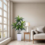 Garvee Artificial Dracaena Tree 4Ft/5Ft Faux Yucca Tall Fake Floor Plant in Pot for Home Office Living Room Decor Green Adjustable Branches - Green