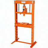 Garvee 12 Ton Hydraulic H-Frame Shop Press Heavy-Duty Adjustable Worktable Red for Auto Repair Shops & Garages - Orange