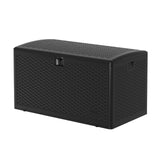 Garvee 120 Gallon Waterproof Large Resin Deck Box, Lockable Storage Container for Patio Furniture and Tools, Black - Black