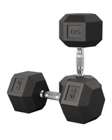 Garvee 5-50 LB Hex Dumbbell Set of 2 with Cast Iron Core and Rubber Coating for Home Gym Strength Training, Multiple Weights, Black