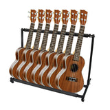 Garvee Multi Guitar Stand 7 Guitar Rack Folding Display for Acoustic Electric Bass, Compact Black