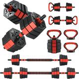 Garvee Adjustable Dumbbells 66/88Lbs 4-in-1 Weight Set with Connector Multi-Functional Home Gym Tool for Men/Women, Compact, Durable Polyethylene