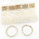Garvee 720PCS Spacer Beads Kit with 15 Grids - Gold Round Celestial Beads for DIY Jewelry Making - Friendship Bracelets Necklaces Earrings - Perfect for Teens and Girls - Color As Shown