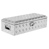 Garvee 39 Inch Truck Bed Tool Box Heavy Duty Aluminum Diamond Plate Waterproof Storage Chest with Lock for Trucks Trailers RVs - Sliver
