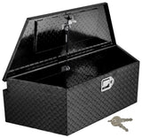 Garvee 39Inch Trailer Tongue Boxes,Heavy Duty Aluminum Trailer Tool Box With Lock and Keys,Diamond Plate Storage Box,Waterproof Trailer Box for Pick Up Truck Bed,RV Trailer,Black - Black