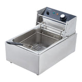 Garvee Electric Deep Fryer Stainless Steel with Basket and Lid for Home Kitchen and Restaurant 6L Capacity 1800W 120V