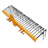 Garvee Field Tuff Tow-Behind Landscape Rake With Steel Spring Coil Tines For Leaves, Pine Needles, Straw, And Grass, 3-Point Hitch Receiver Attachment, Black, 60-Inch