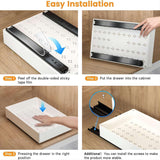Garvee Kitchen Pull Out Cabinet Organizer, ABS Plastic, Slide Out Drawers for Kitchen Pantry, Multiple Sizes, White