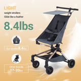 Garvee Mini Convenience Stroller Lightweight Travel Stroller with Carry Bag for On-the-Go Families, Compact Foldable, 18.5”D x 17.7”L x 19.3”H, Multi-Color - Blue