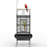 Garvee 82 Inch Large Bird Cage with Playground and Feed Bowls for Parakeets, Conures, Cockatiel, Cockatoo, Wide Tall Carbon Steel, Black