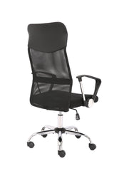 Garvee Ergonomic Mesh Office Chair Adjustable Height Lumbar Support Breathable Foam Padding Silent Wheels 120kg Capacity Home Office Gaming Black