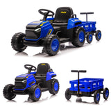 Garvee Toddlers Ride On Tractor With Detachable Garden Cart 12V Electric Kids Vehicle Ages 3-8 8-Wheel Remote Control