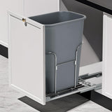 Garvee Pull Out Trash Can Under Cabinet Stainless Steel Slide Out Shelf for 30L Kitchen Sink Adjustable Space-Saving