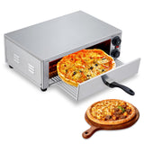 Garvee Electric Pizza Oven Indoor 16 in Stainless Steel Commercial Countertop Pizza Maker with Grilling Rack & Crumb Tray for Home Kitchen & Restaurant Use