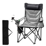 Garvee Oversized Padded Camping Chair Heavy Duty Folding Camp Chair 500Lbs Support High Back Pillow 1 Pack