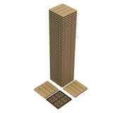 Garvee 48-Pack Plastic Interlocking Deck Tiles, Outdoor Patio Flooring, 12x12 Inch, Teak Color