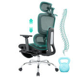 Garvee Ergonomic Gaming Chair Mesh Back Adjustable Headrest Lumbar Support Metal Frame Breathable Mesh 3D Armrests Home Office Gaming Black