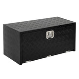 Garvee 24 in Heavy Duty Aluminum Tool Underbody Box Waterproof Truck Storage Organizer Chest for Pick Up Truck Bed, RV Trailer, 30" X 18" X 18", Black - Black