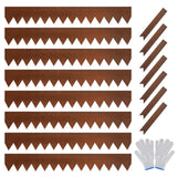 Garvee Galvanized Steel Landscape Edging 8-Pack, Metal Edging with Stakes for Yard Pathway & Flower Beds, Flexible, Weather-Resistant, Garden Design - 40*8Inch 8-Pack Rust Brown
