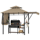 Garvee Grill Gazebo for Outdoor Use, Durable Shelter for BBQ, Weather Resistant, Spacious Design, Black