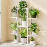 Garvee 5-Tier 7-Tier Metal Plant Stand Heavy Duty Waterproof Indoor Outdoor Plant Shelf Large Capacity - White