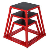 Garvee Strength Training Jump Box Kit Adjustable Rugged Plyo Stool for Home & Gym Workouts 12-24 Inch Black