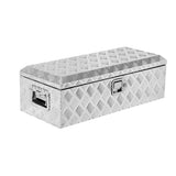 Garvee 30 Inch Truck Bed Tool Box Heavy Duty Aluminum Diamond Plate Waterproof Storage Chest with Lock for Trucks Trailers RVs - Sliver