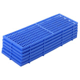 Garvee 6 Pcs Heavy-Duty Plastic Floor Pallets Waterproof Humidity-Resistant Storage Pads for Garage Basement Workshop 36.6x12.6x1.48 Blue - 6Blue