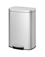 Garvee 13 Gal Stainless Steel Kitchen Trash Can with Lid, Rustproof, Step-on, 50L, Silver