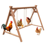 Garvee Chicken Roosting Bars with Swing for 6-8 Chickens, Durable Fir Wood, Outdoor Coop Accessory, 50"Lx30"Wx34"H, Natural Wood Color