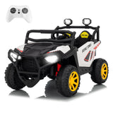 Garvee 24V Ride On Toys for Big Kids, 2 Seater Electric UTV Car with Remote Control, 43.5"x28.54"x30", White - White