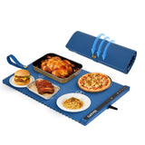 Garvee 3rd Gen Upgraded Food Warming Mat, AB Dual Zone Heating, 24x15 Inch, Blue Portable Food Warmer for Parties & Buffet - Blue